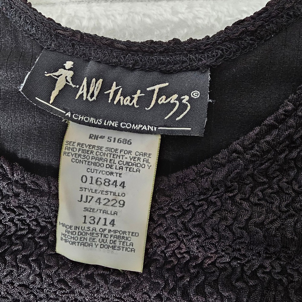 VTG All‎ That Jazz Black Textured Bodice Maxi Dress Geometric Print Size 13 14 - Picture 7 of 9